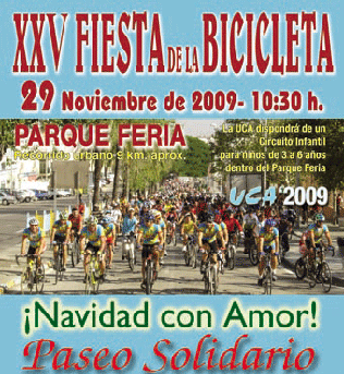 XXV Fiesta de la Bicileta el 29 de noviembre