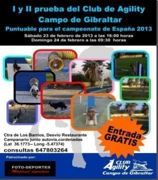 El Club Agility del Campo de Gibraltar hará las pruebas puntuables para el campeonato de España 2013