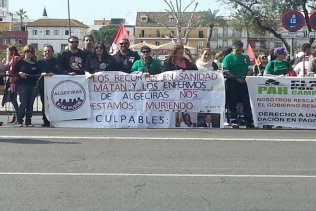 "Algeciras, Sí se puede" estuvo en Sevilla para protestar por el colapso del Punta Europa