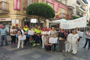Protesta por la agresión a un trabajador de ALGESA y el expediente disciplinario a un discapacitado