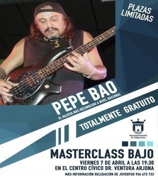 El prestigioso bajista Pepe Bao impartirá una clase magistral gratuita