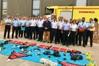 Los parques de bomberos de la provincia reciben nuevo material de rescate en altura