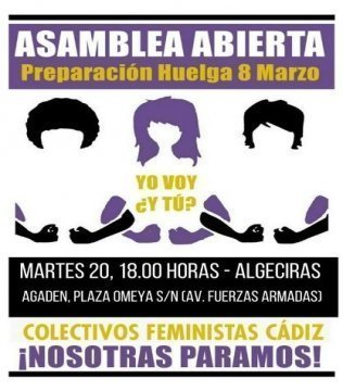 Marea Violeta convoca a la huelga feminista del próximo 8 de marzo en Algeciras