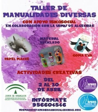 APADIS y la unidad de Salud Mental de Algeciras ponen en marcha un taller creativo de manualidades