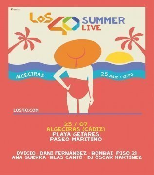 La gira Los40 Summer Live llega a Algeciras el próximo 25 de julio en la playa de Getares