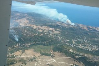 Registrado en el paraje de El Palancar el segundo incendio forestal en Tarifa en pocas horas