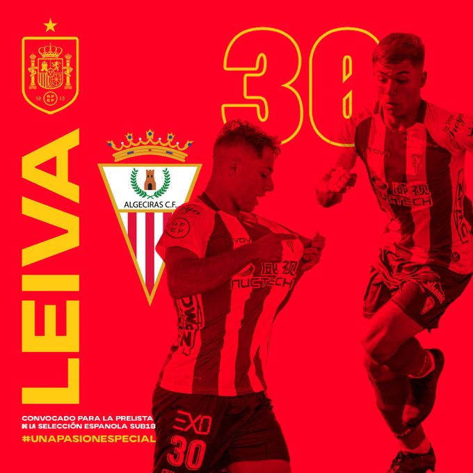 El futbolista algecireño Álvaro Leiva convocado con Selección Española Sub-18